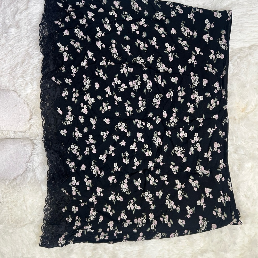 BP Black Floral Pencil Skirt